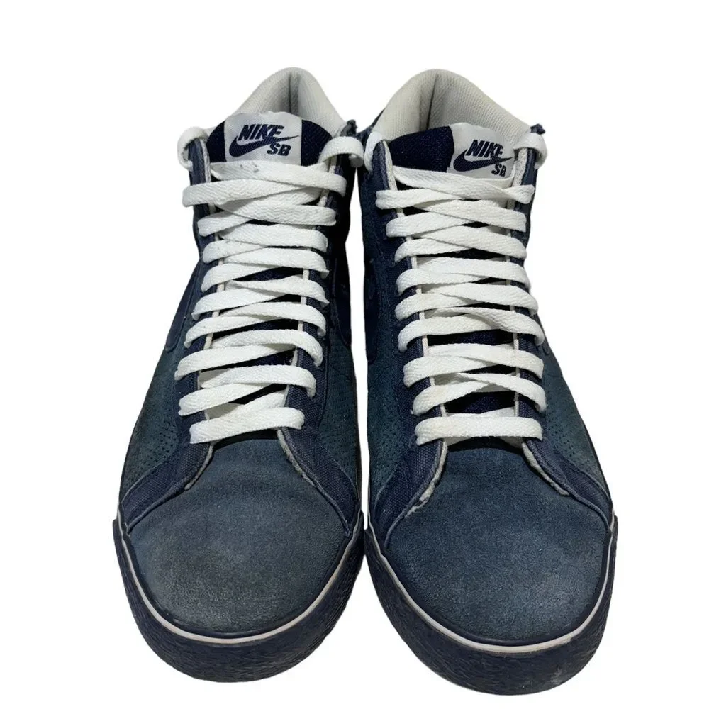 Vintage Nike Blazers SB Poets Lighthouse Blue Suede Sz 11